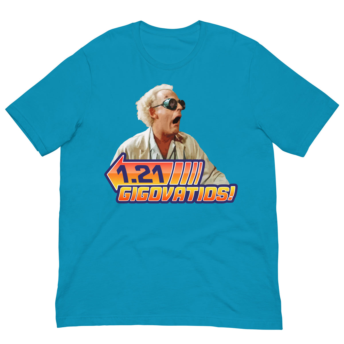 camiseta 1 21 gigovatios regreso al futuro azul