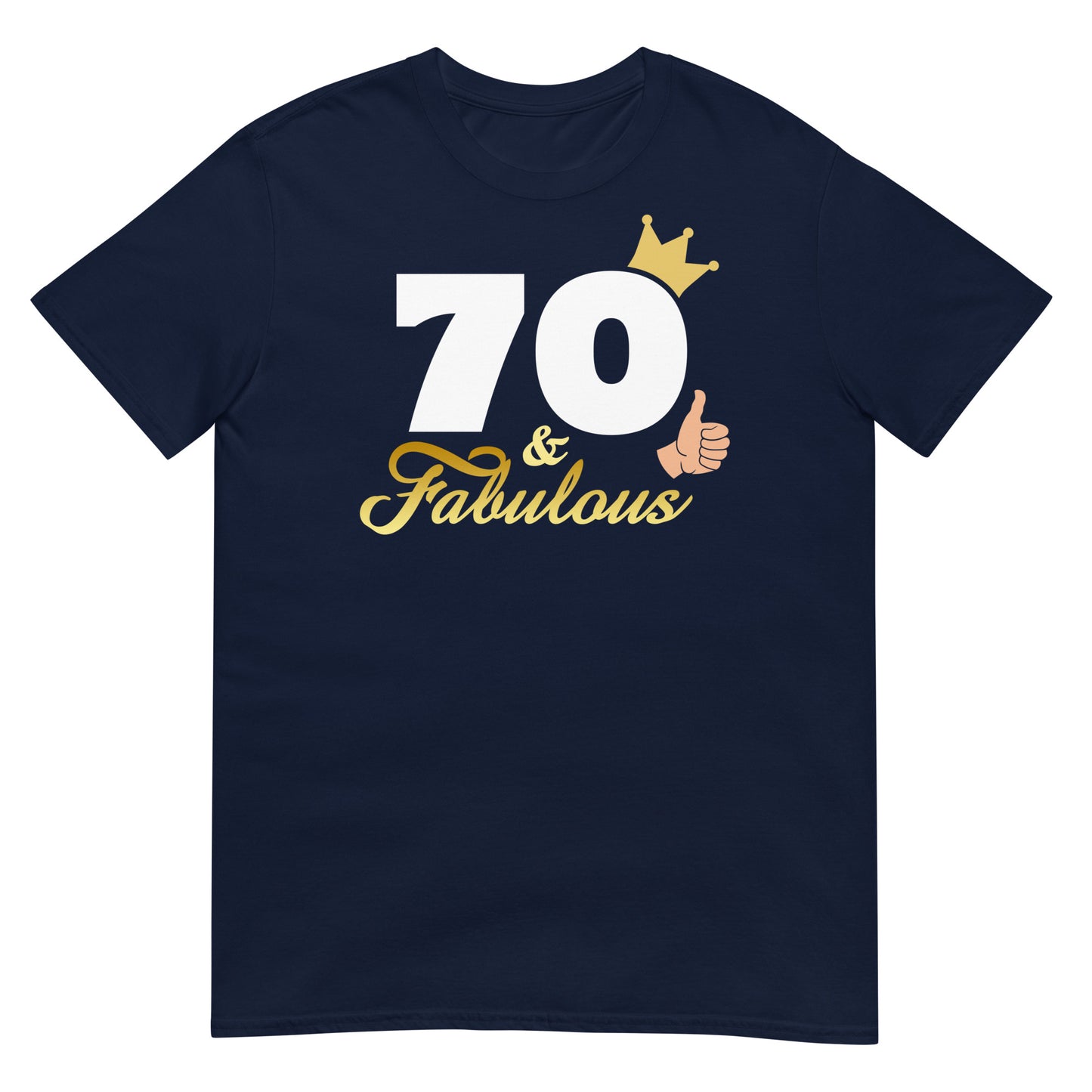 camiseta 70 and fabulous regalo cumpleanos azul marino