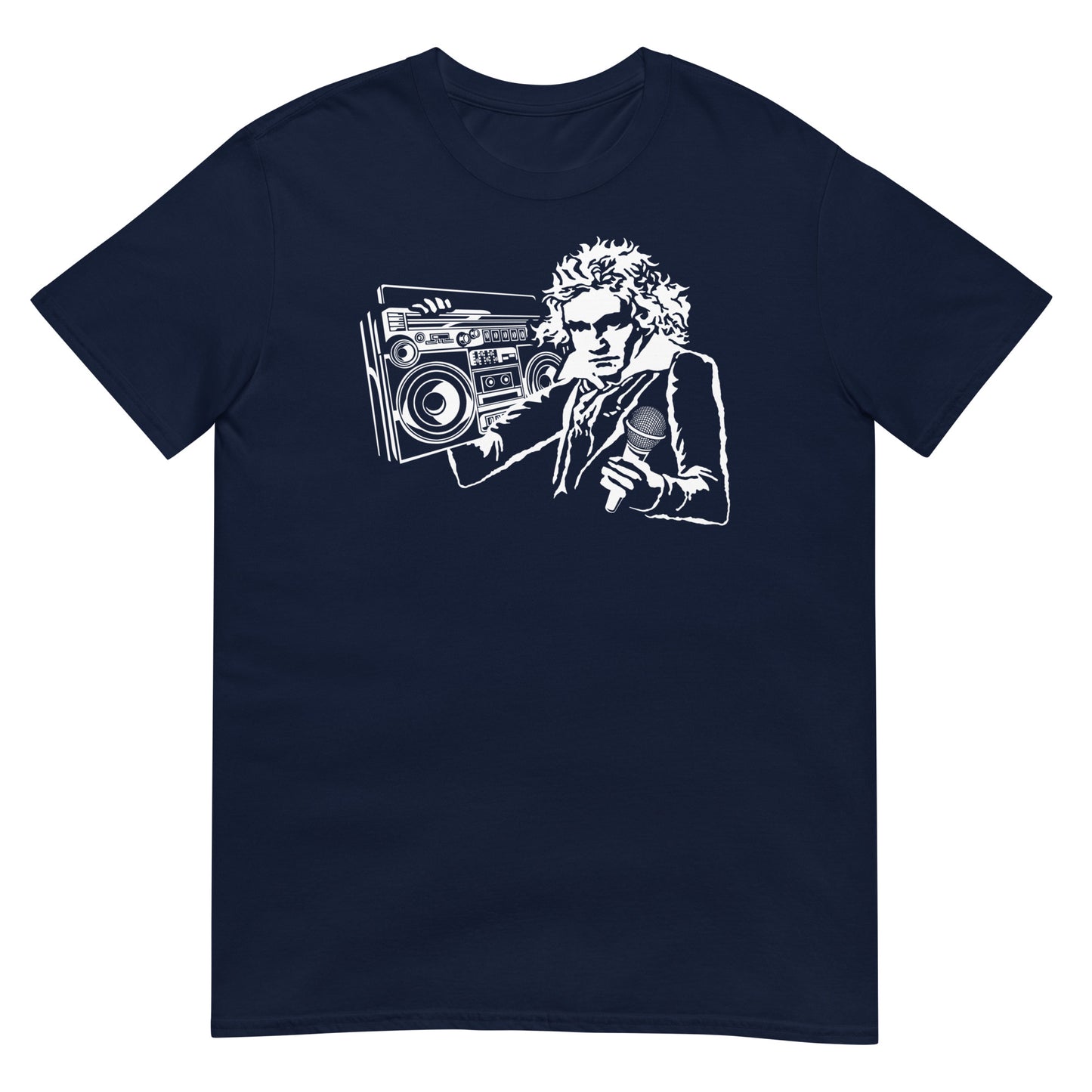 camiseta beethoven hip hop azul marino