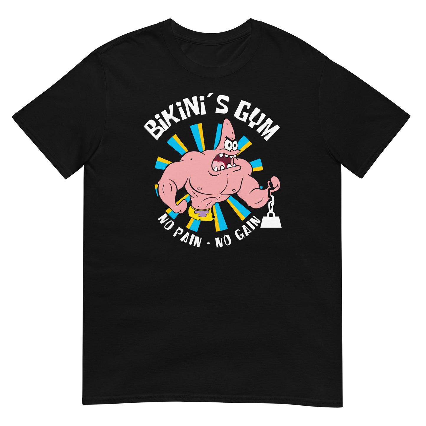 camiseta bikinis gym patricio estrella gym gimnasio fitness en color negro