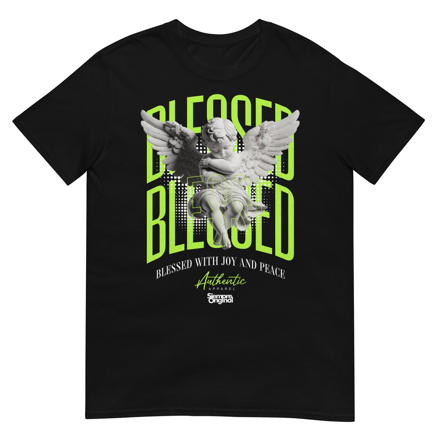camiseta blessed angel siempre original urban en color negro