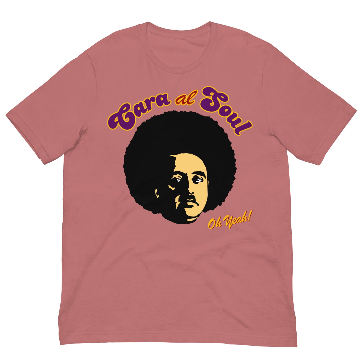 camiseta cara al soul sol francisco franco funk en color malva