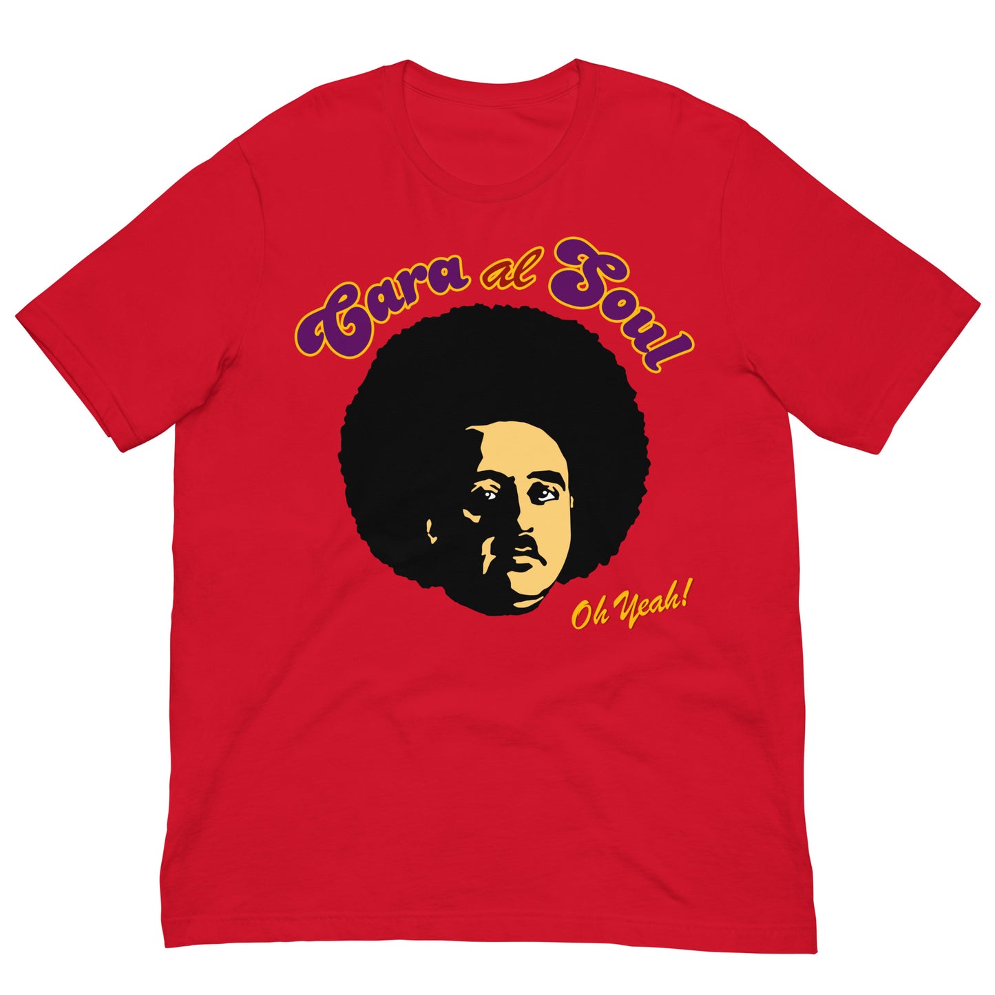 camiseta cara al soul sol francisco franco funk en color rojo