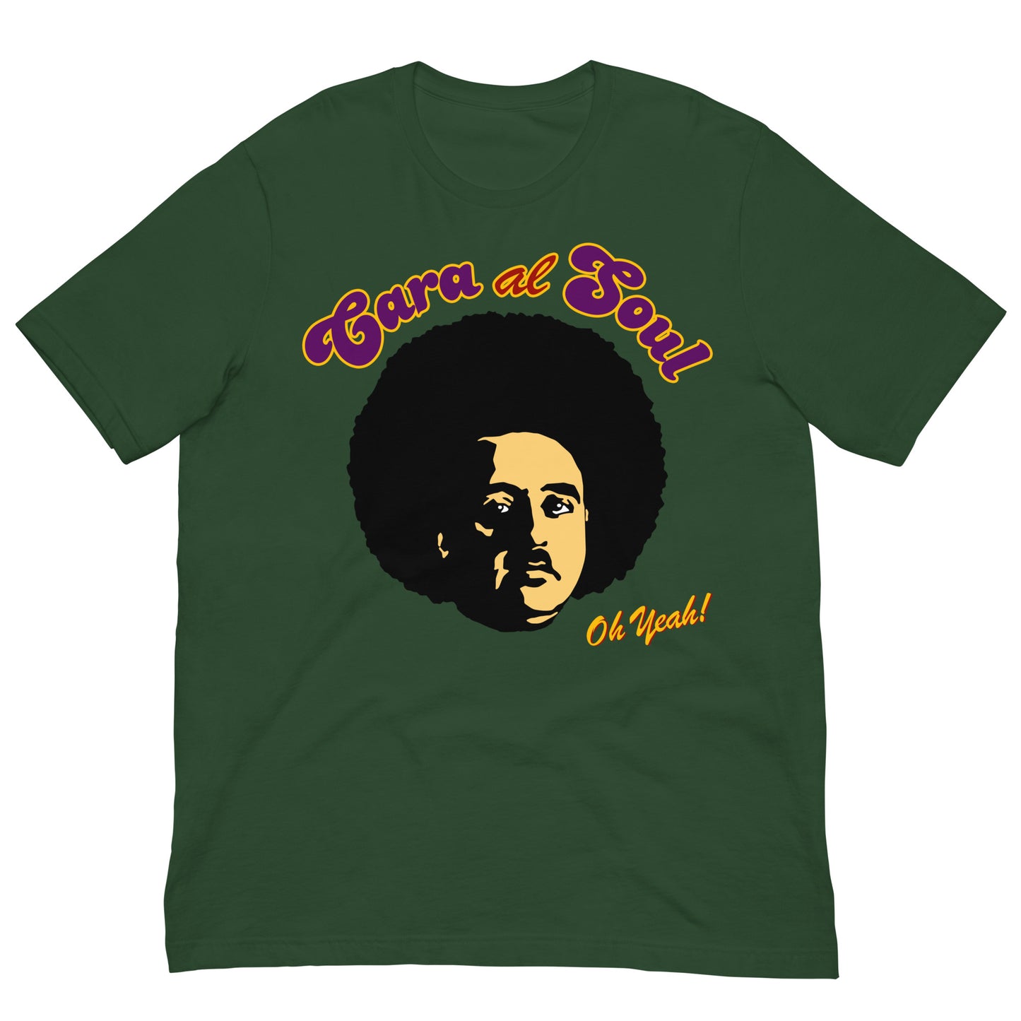 camiseta cara al soul sol francisco franco funk en color verde botella