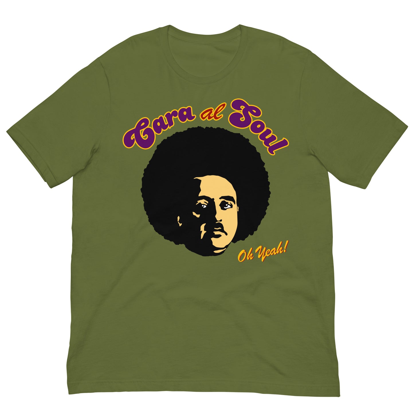 camiseta cara al soul sol francisco franco funk en color verde oliva