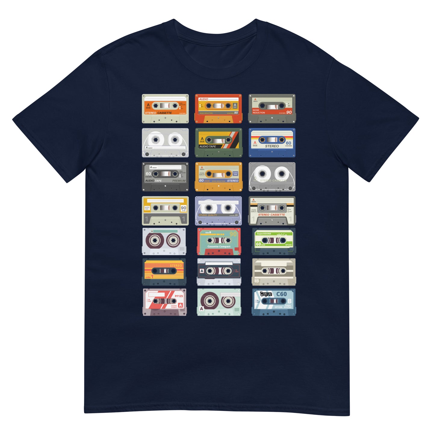 camiseta cassette vibes siempre original urban en color azul marino