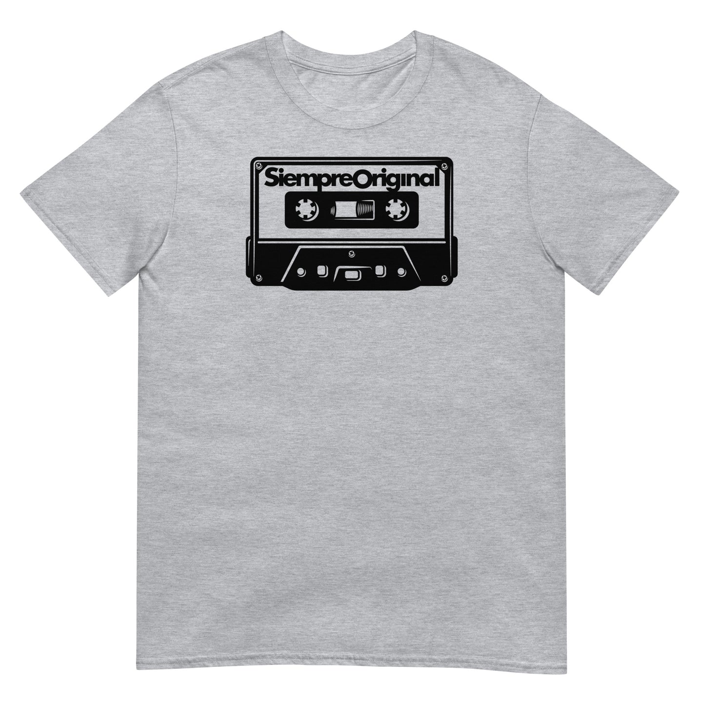 camiseta cassette vintage gris