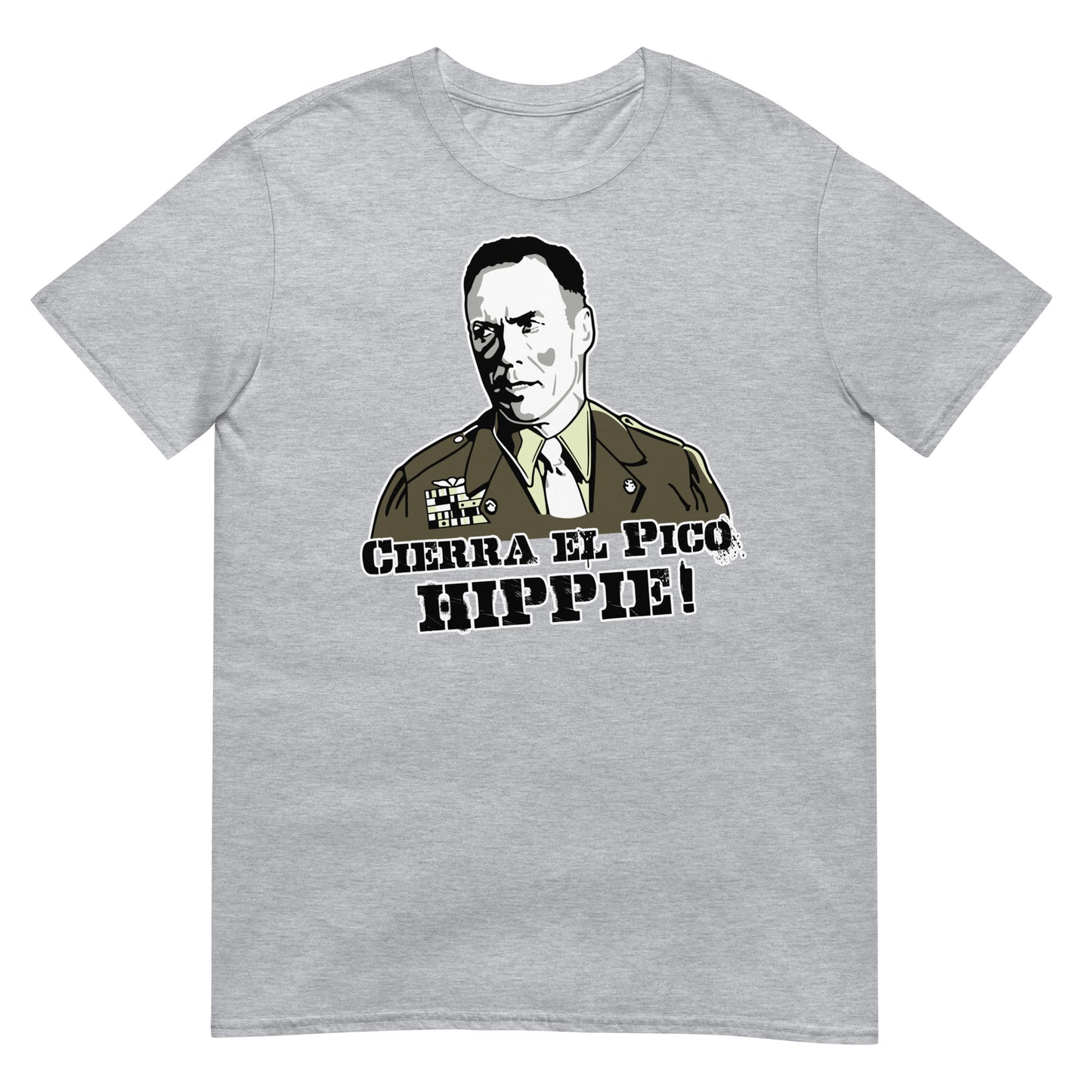 camiseta cierra el pico hippie heartbreak ridge gris