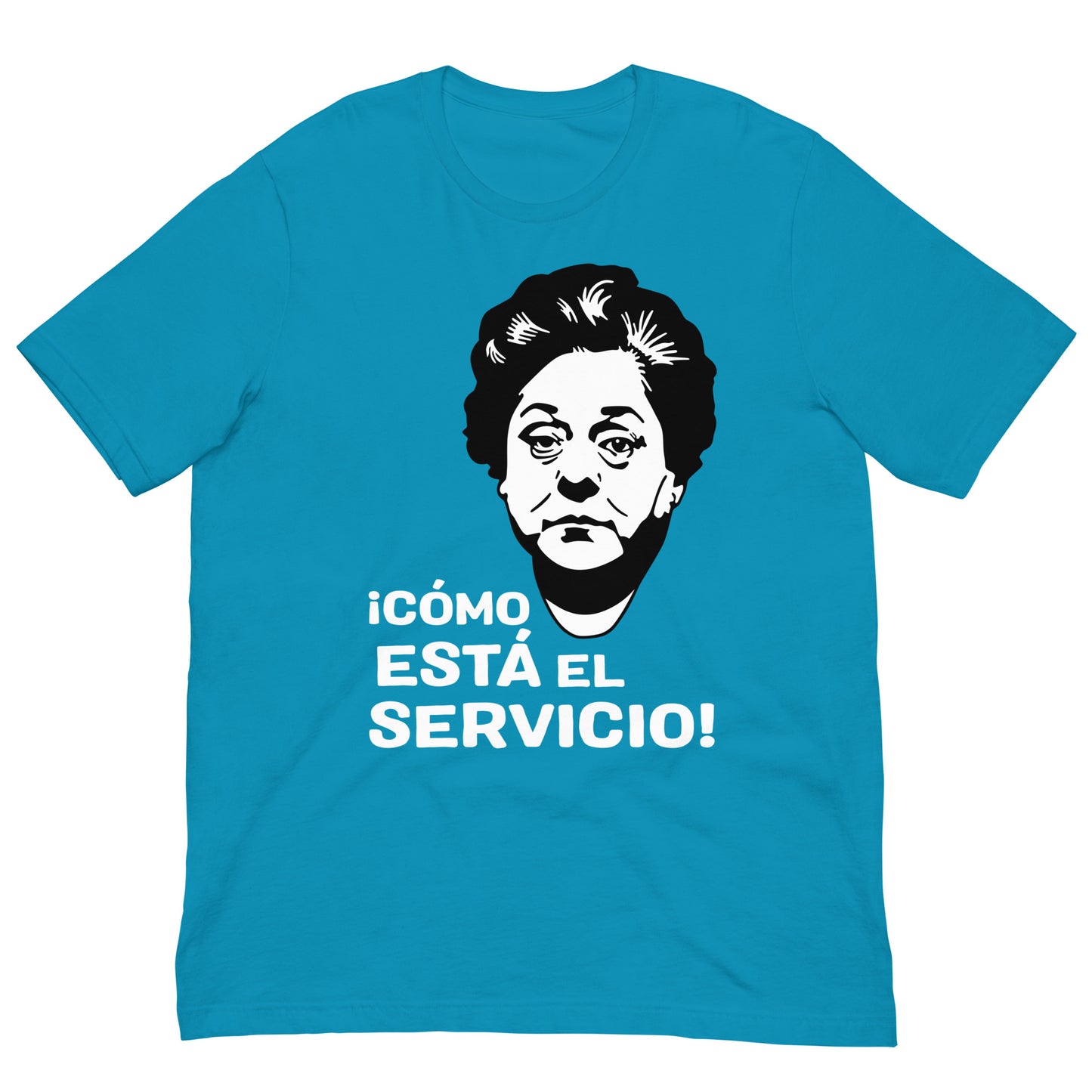 camiseta como esta el servicio rafaela aparicio en color azul