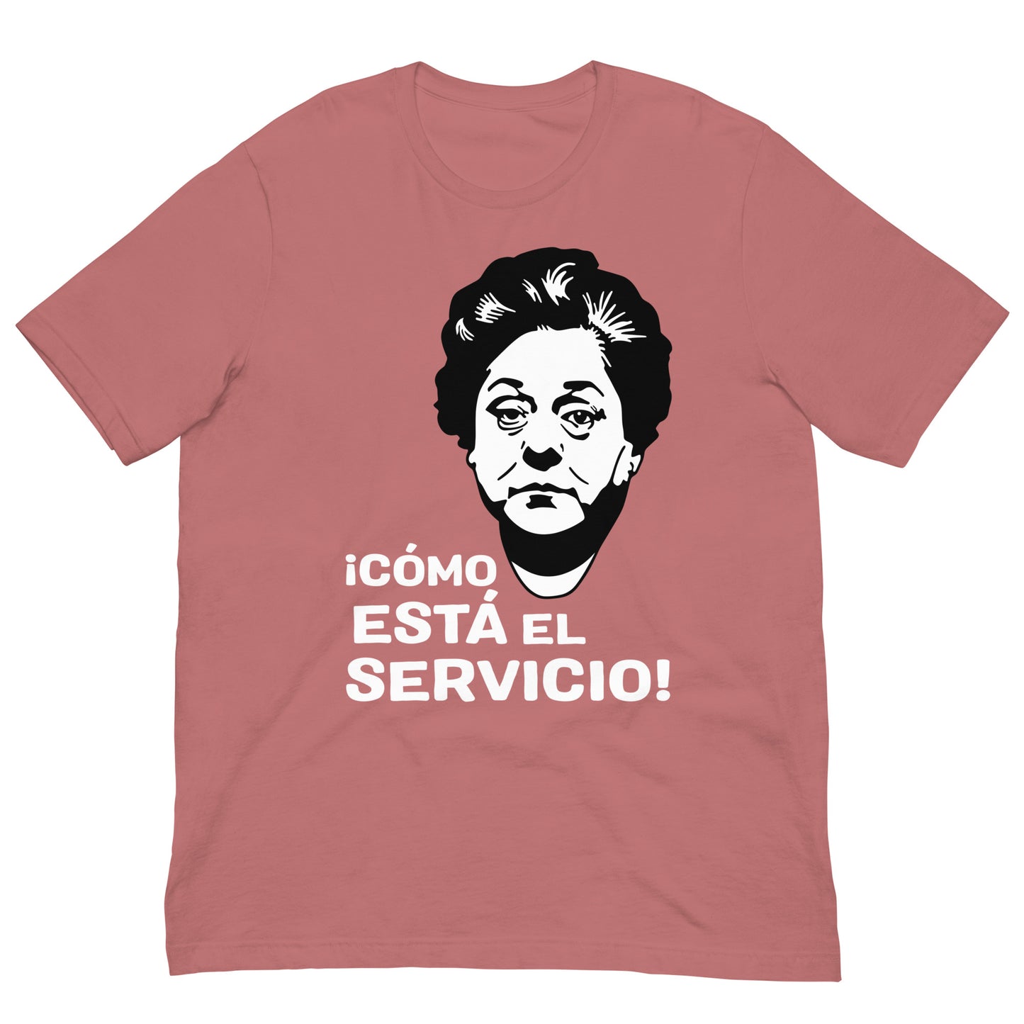 camiseta como esta el servicio rafaela aparicio en color malva