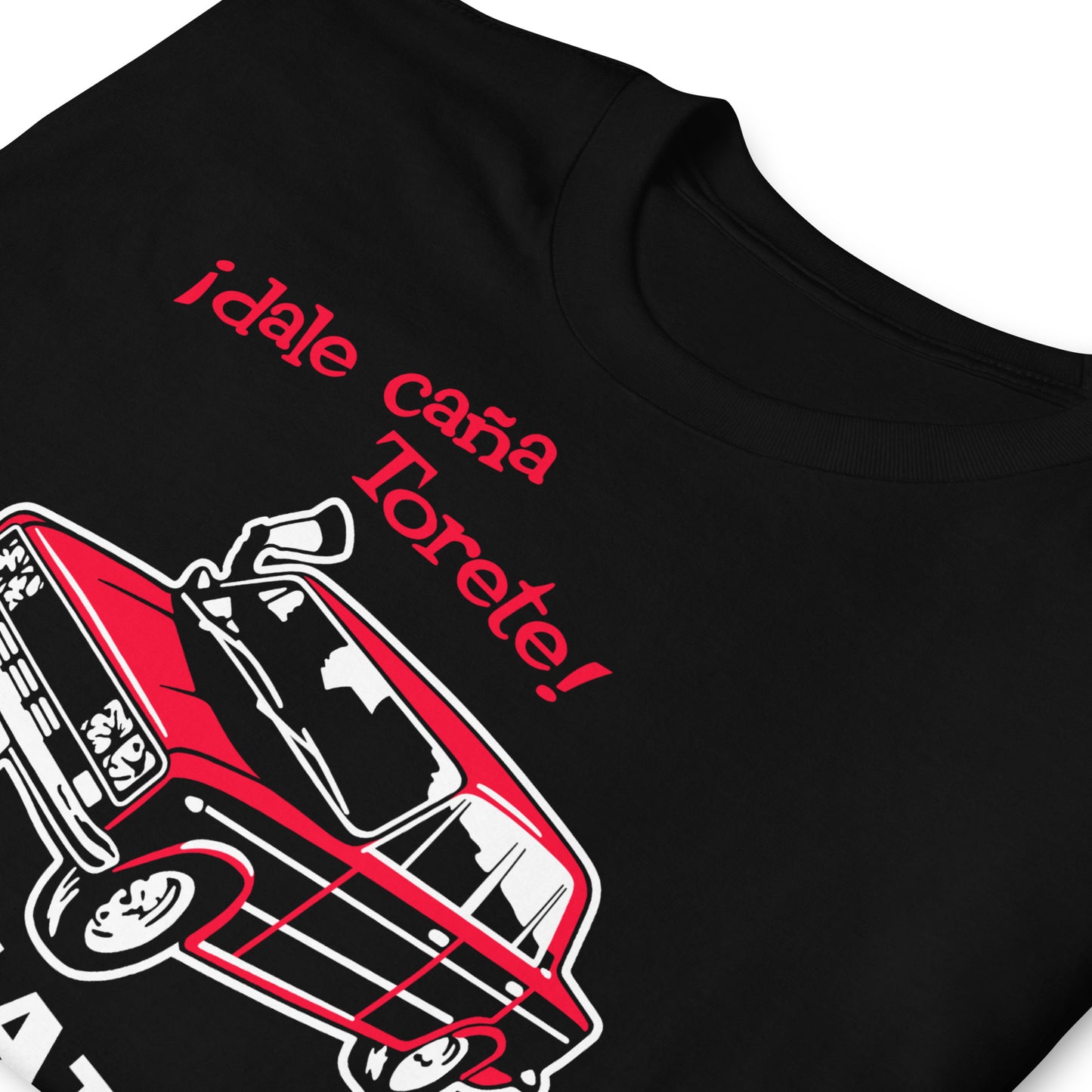 detalle de camiseta dale cana torete seat 1430 en color negro