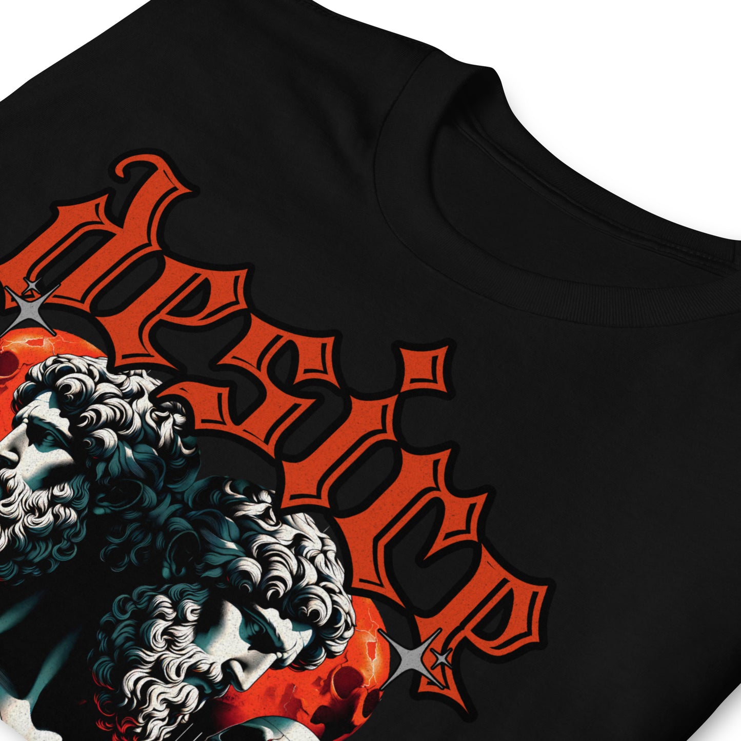 detalle de camiseta desire siempre original urban en color negro