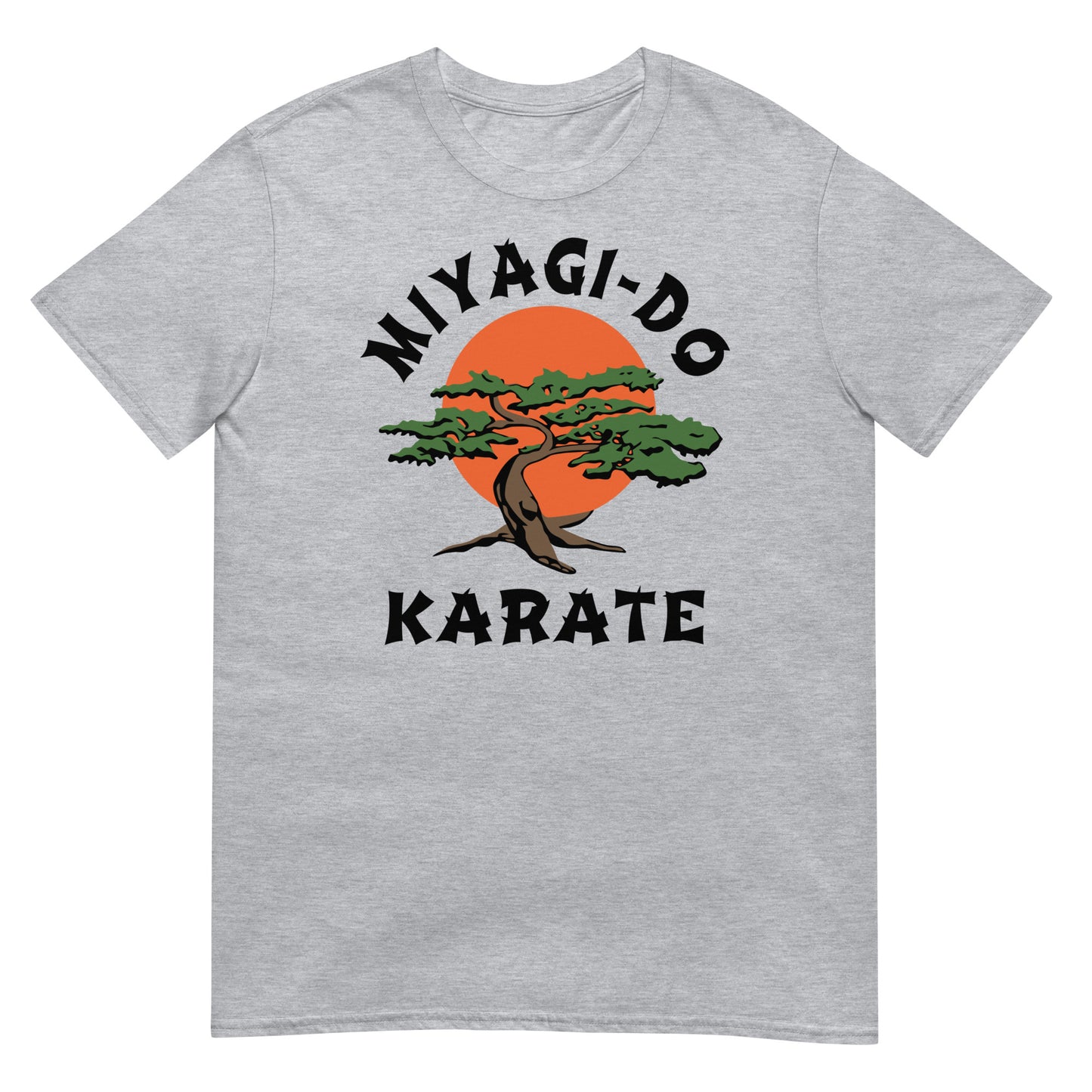 camiseta miyagi do karate bonsai gris