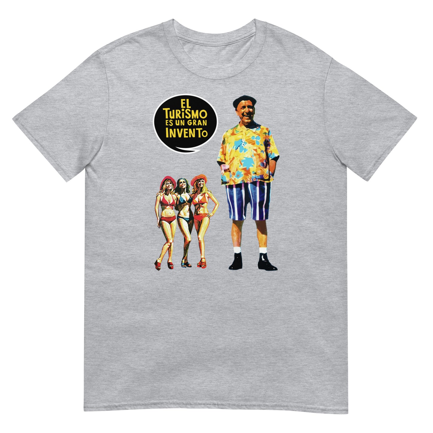 camiseta el turismo es un gran invento paco martinez soria en color gris