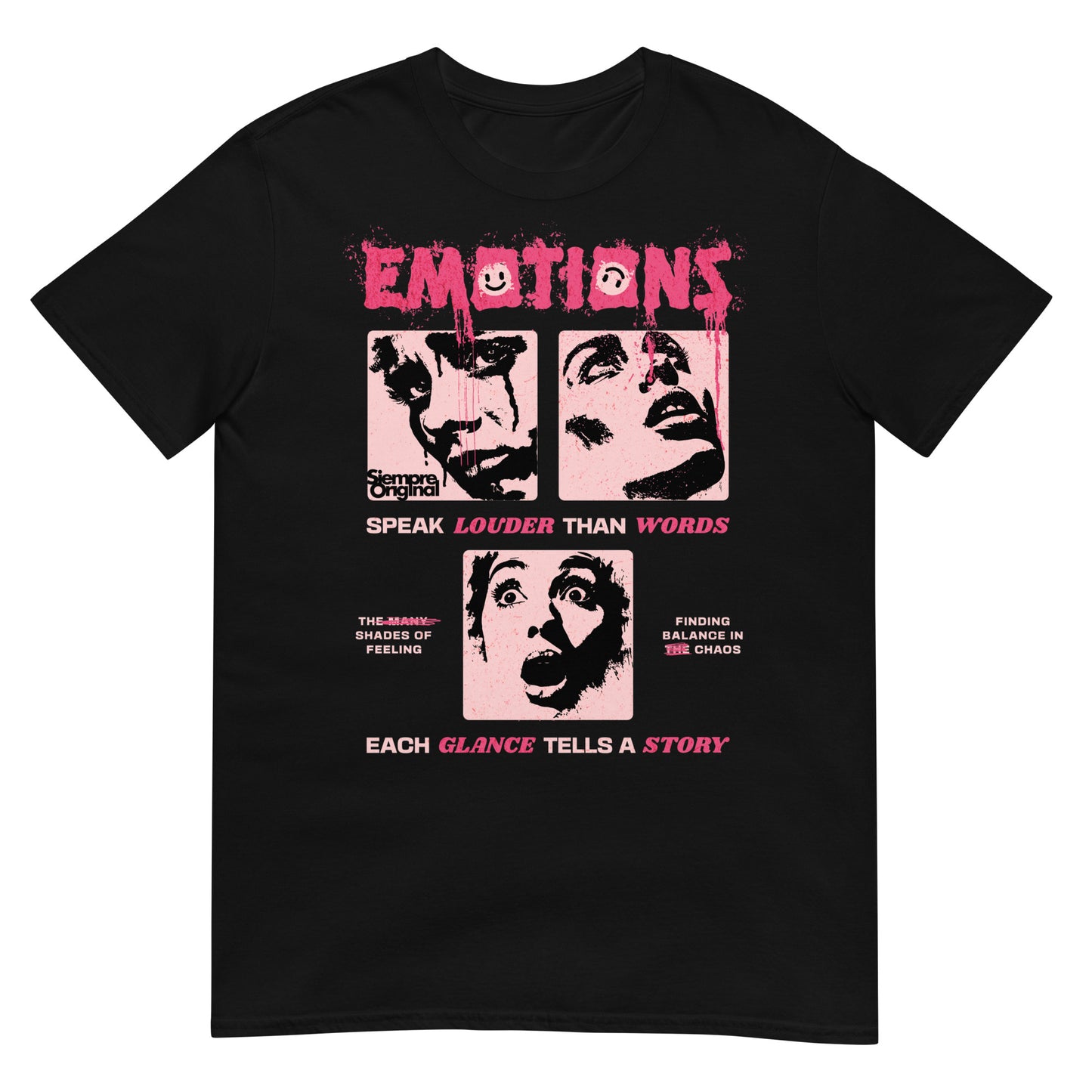 camiseta emociones emotions siempre original urban en color negro