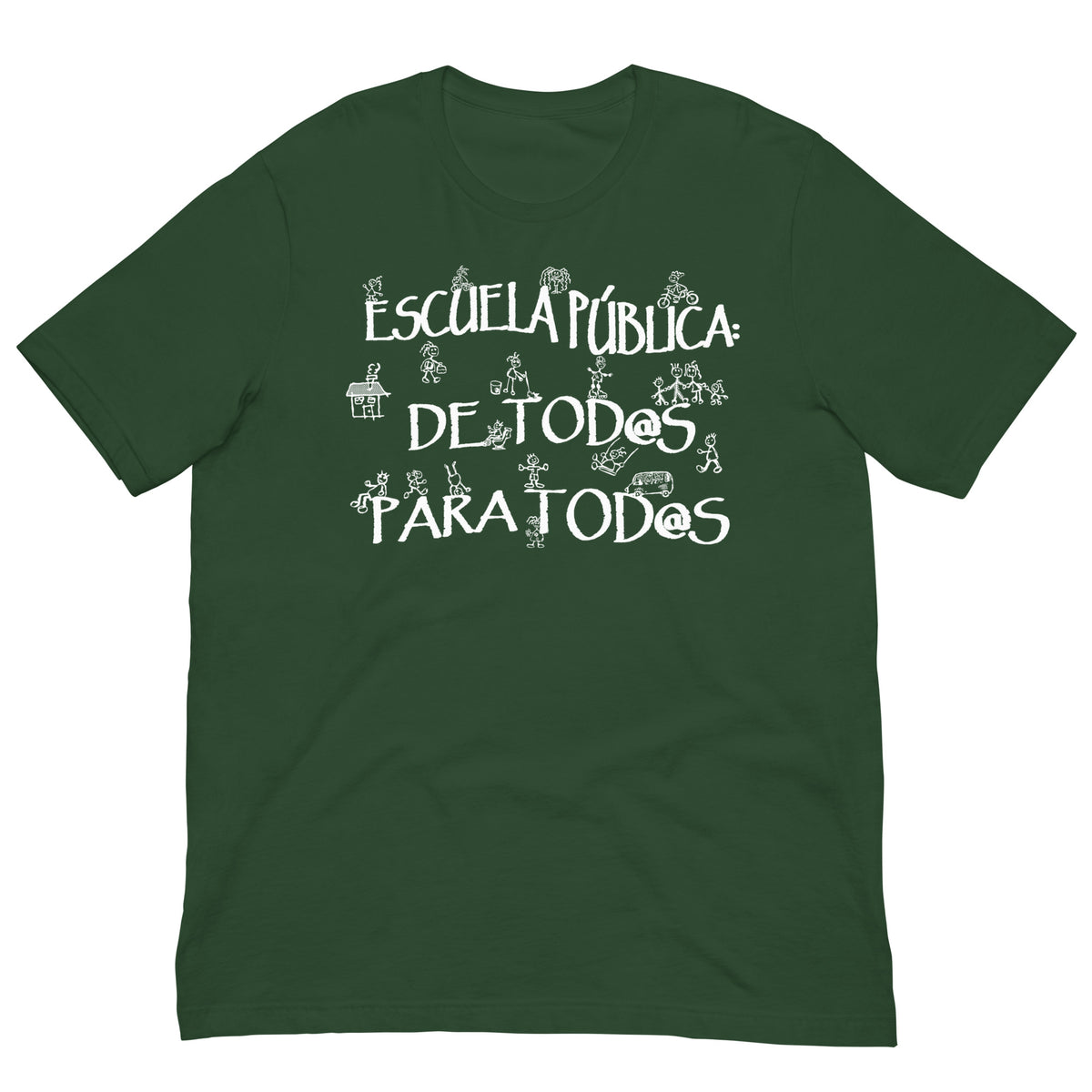 Camiseta verde botella Escuela publica de todos para todos de la Marea Verde