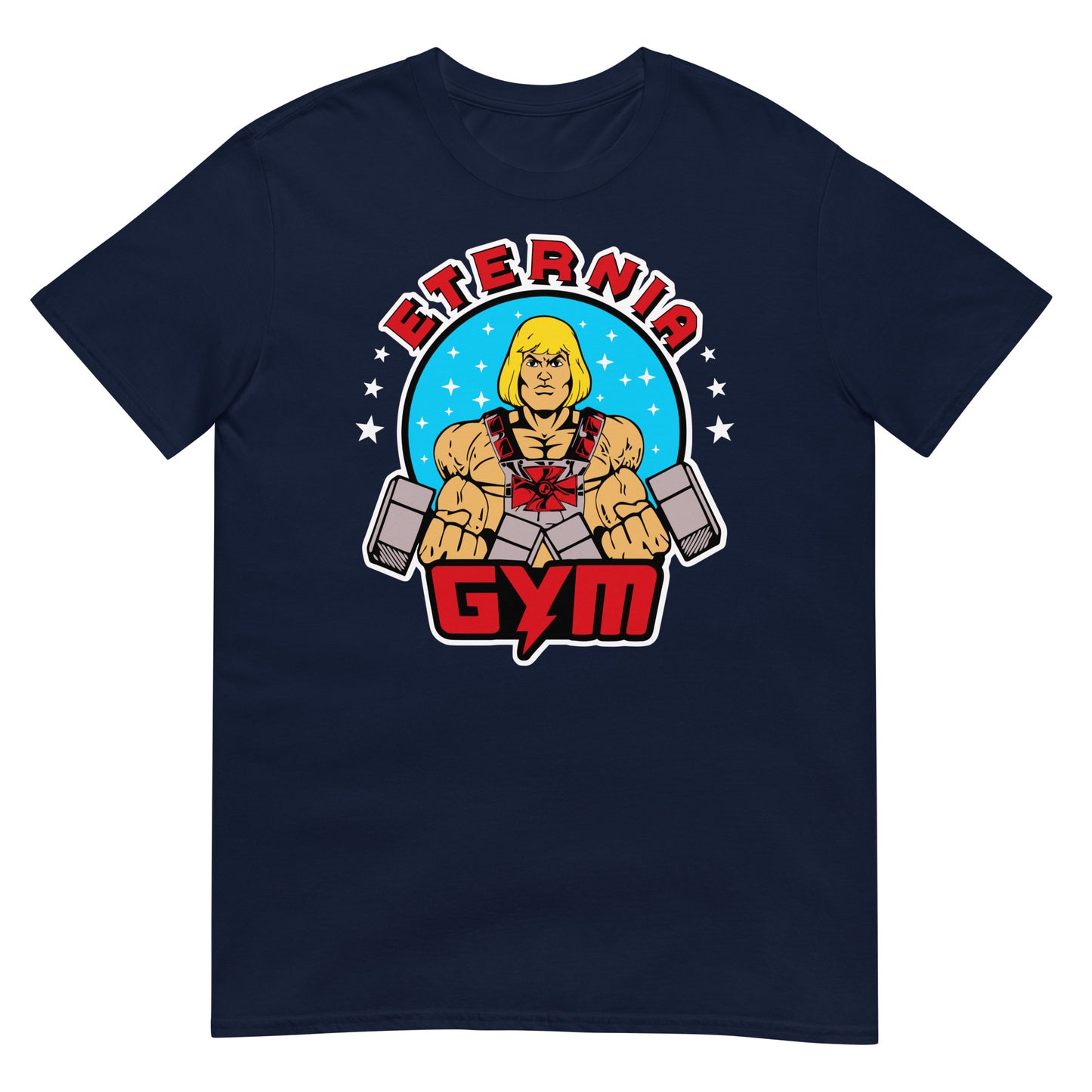 camiseta eternia gym he man azul marino