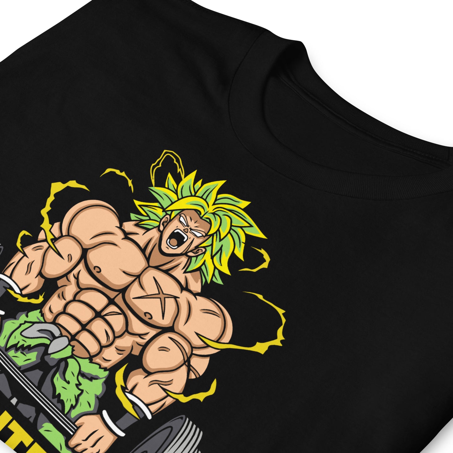 detalle de camiseta fighter activate luchador gym gimnasio fitness en color negro