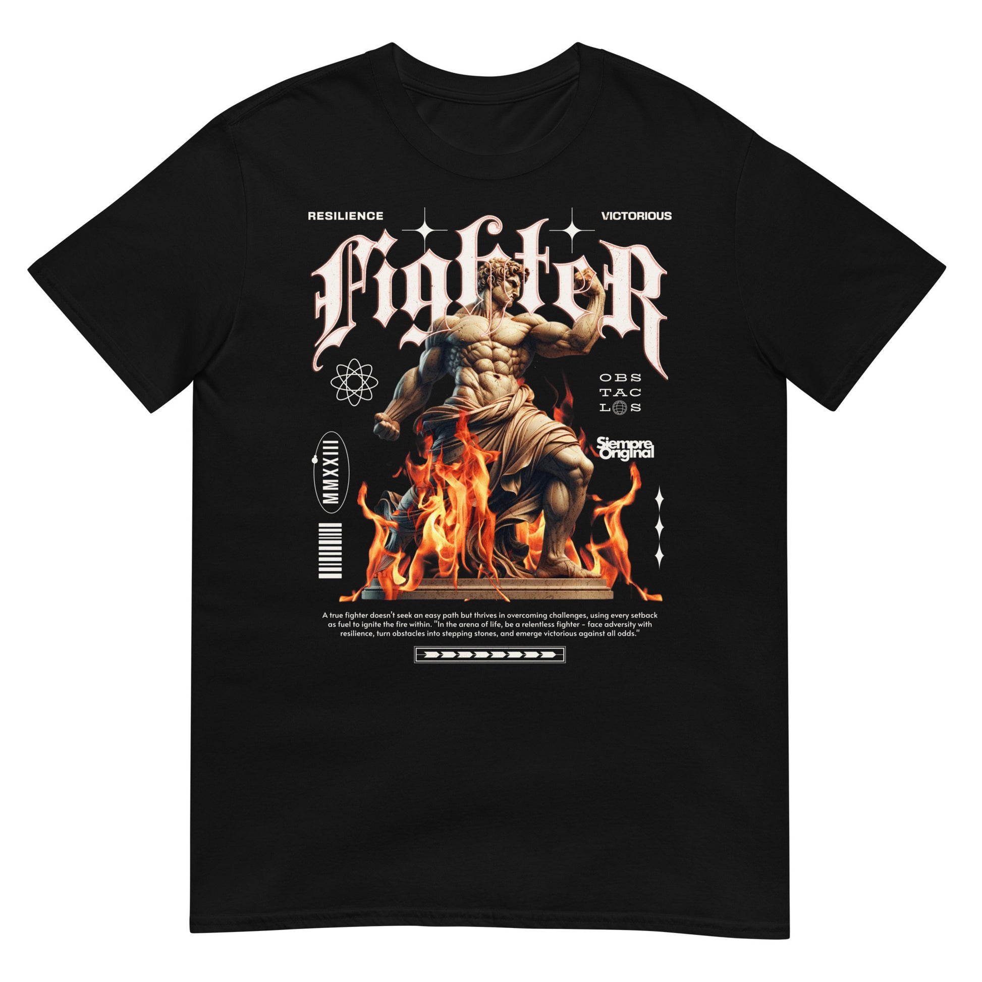 camiseta fighter dios siempre original urban en color negro