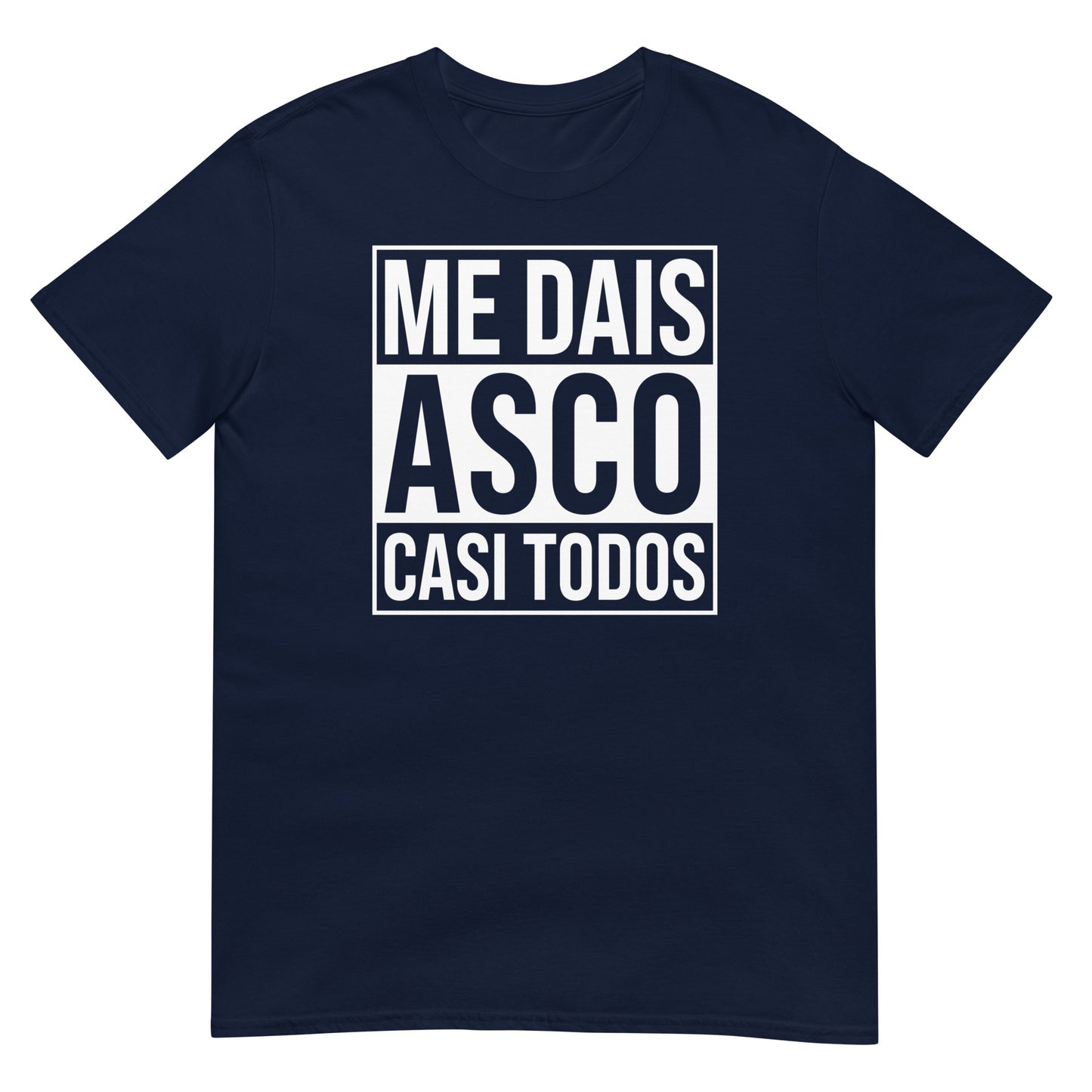 camiseta me dais asco casi todos azul marino