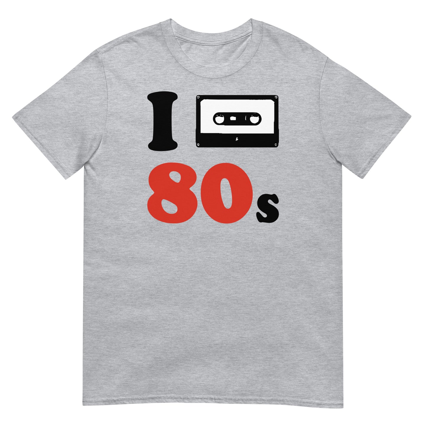 camiseta i love 80s gris