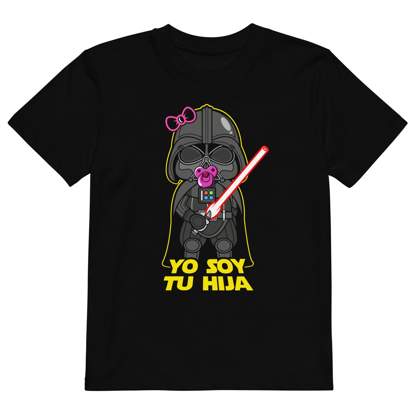 camiseta infantil yo soy tu hija en color negro
