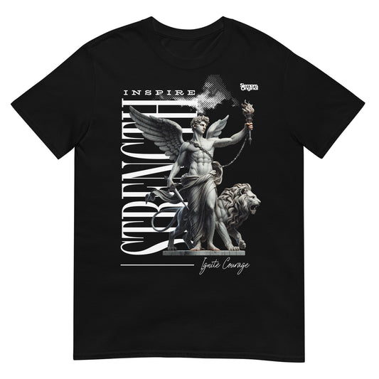 camiseta inspire strength angel siempre original urban en color negro