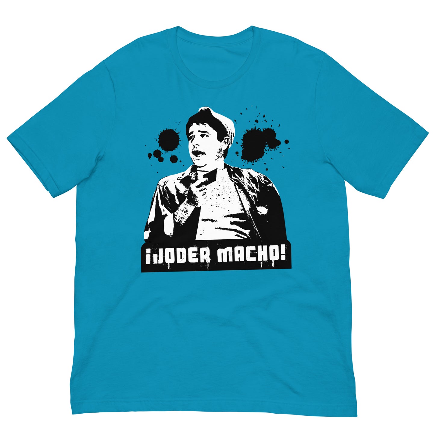 camiseta joder macho benito manos a la obra manolo en color azul