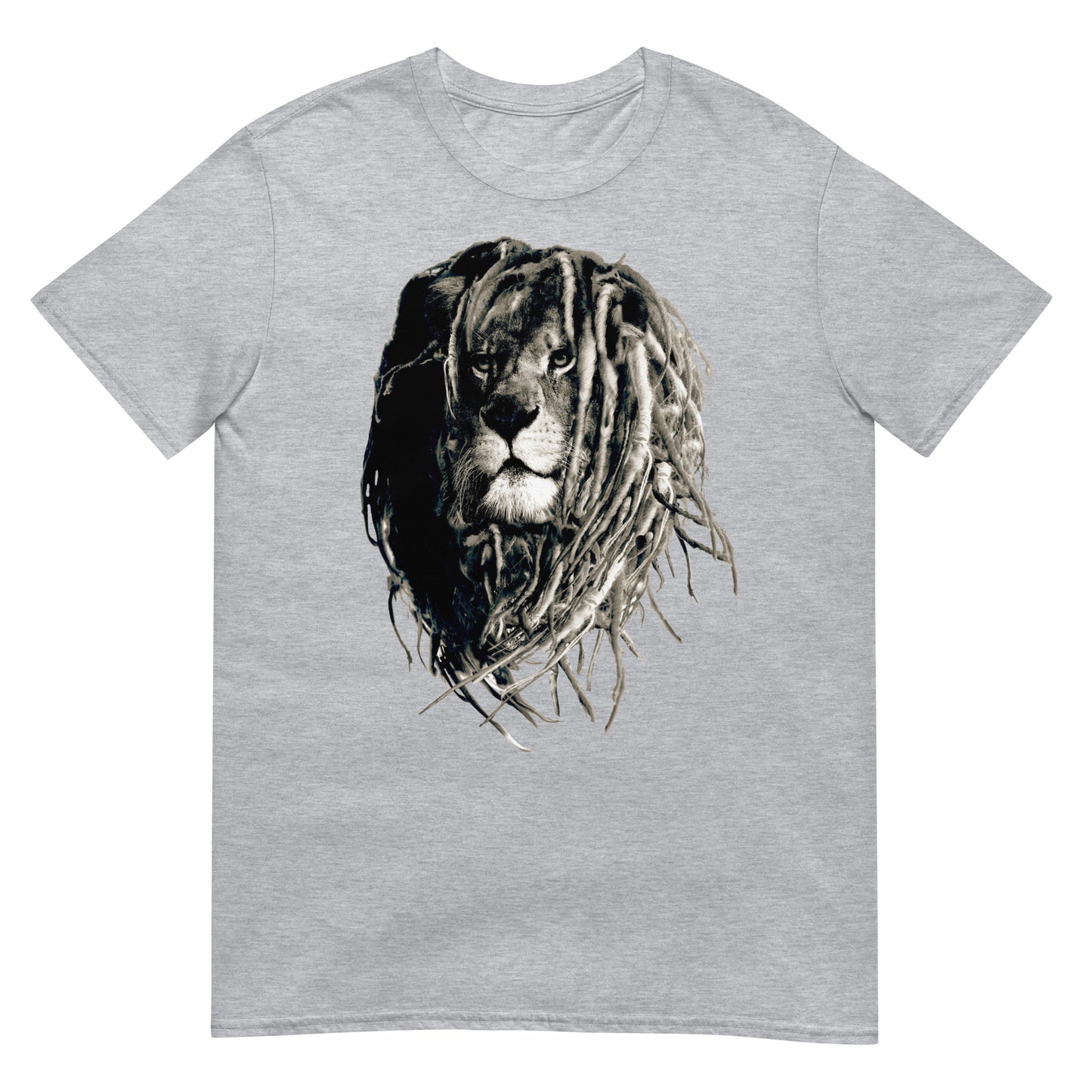 camiseta leon rasta reggae gris
