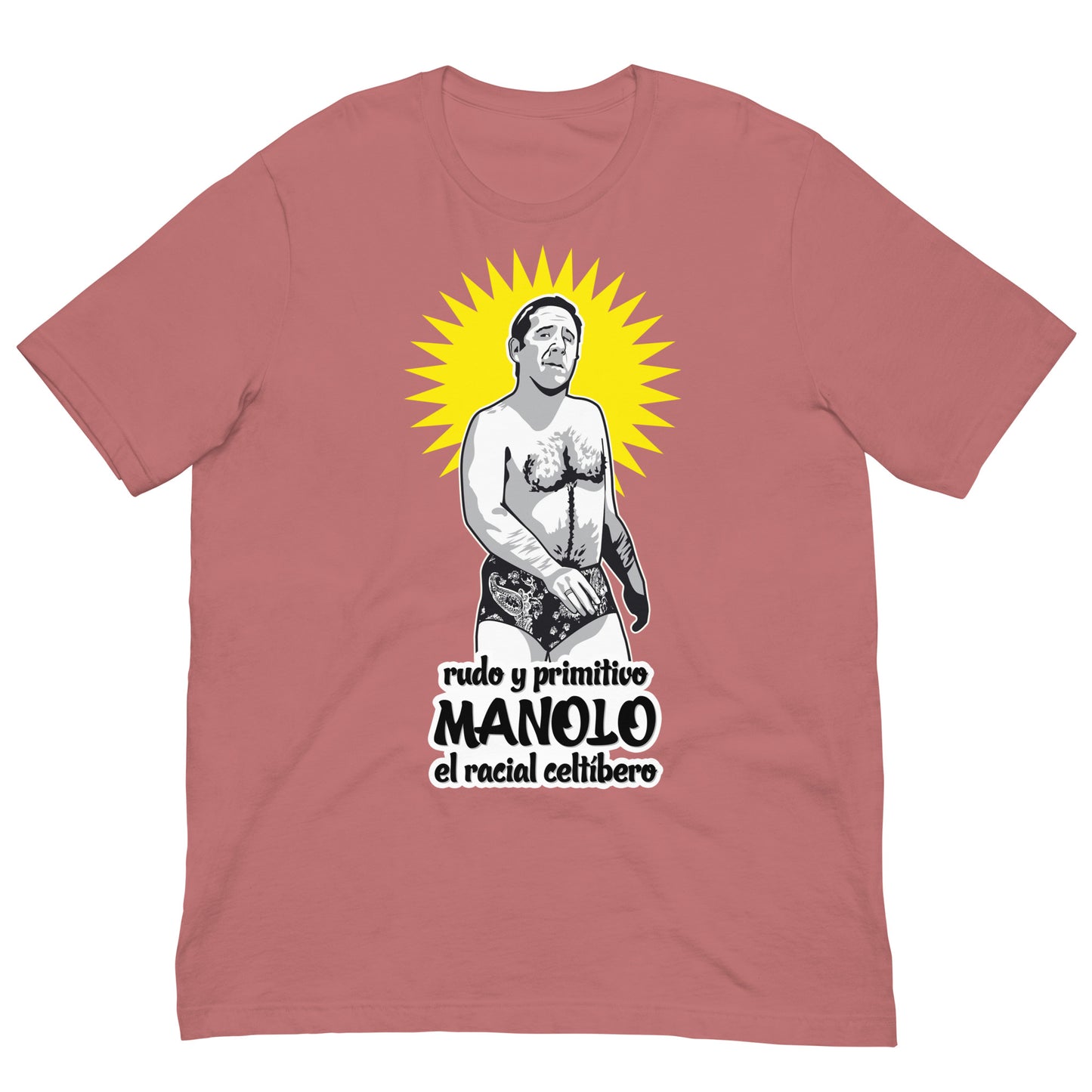 camiseta manolo la nuit el racial celtibero alfredo landa en color malva
