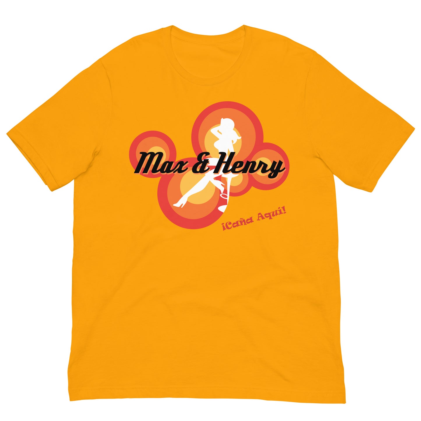 camiseta max and henry bar la que se avecina en color amarillo mostaza