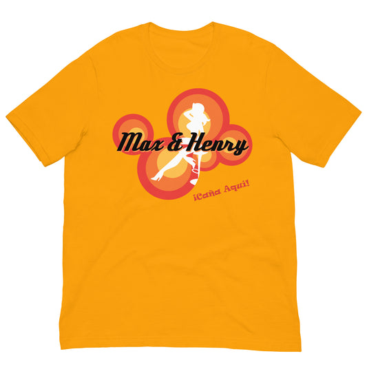 camiseta max and henry bar la que se avecina en color amarillo mostaza