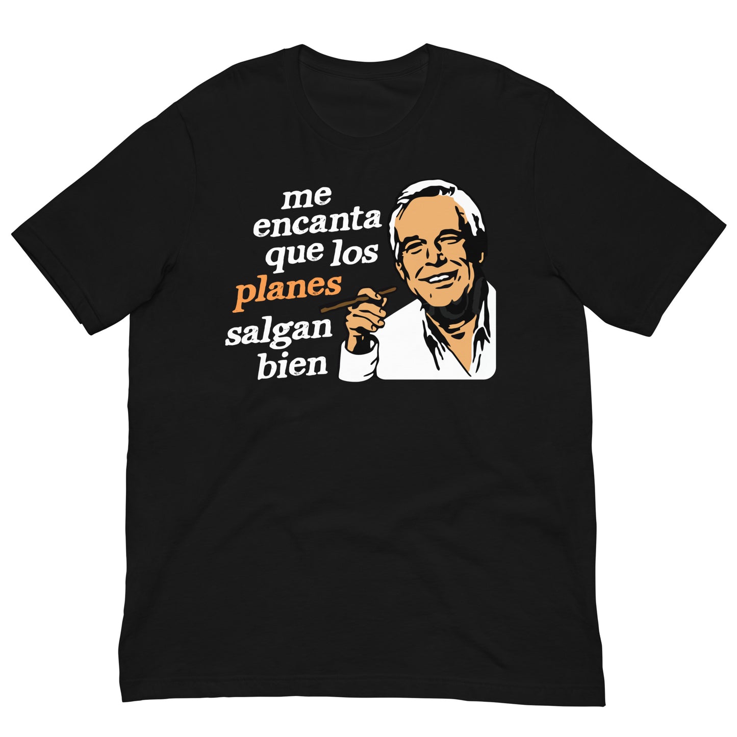 camiseta me encanta que los planes salgan bien hannibal el equipo a en color negro