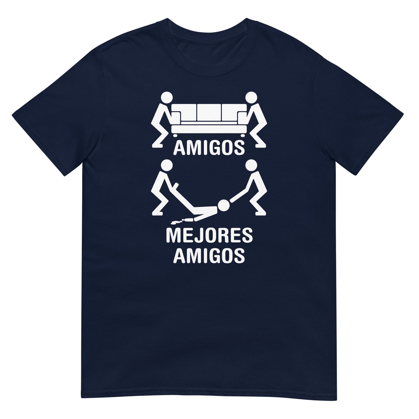 camiseta mejores amigos humor azul marino