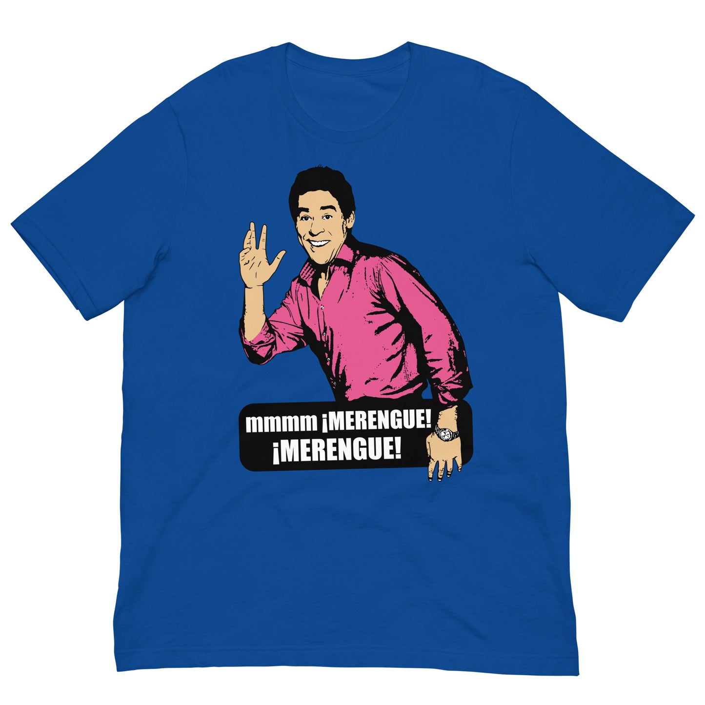 camiseta merengue merengue de amador de la que se avecina en color azul royal