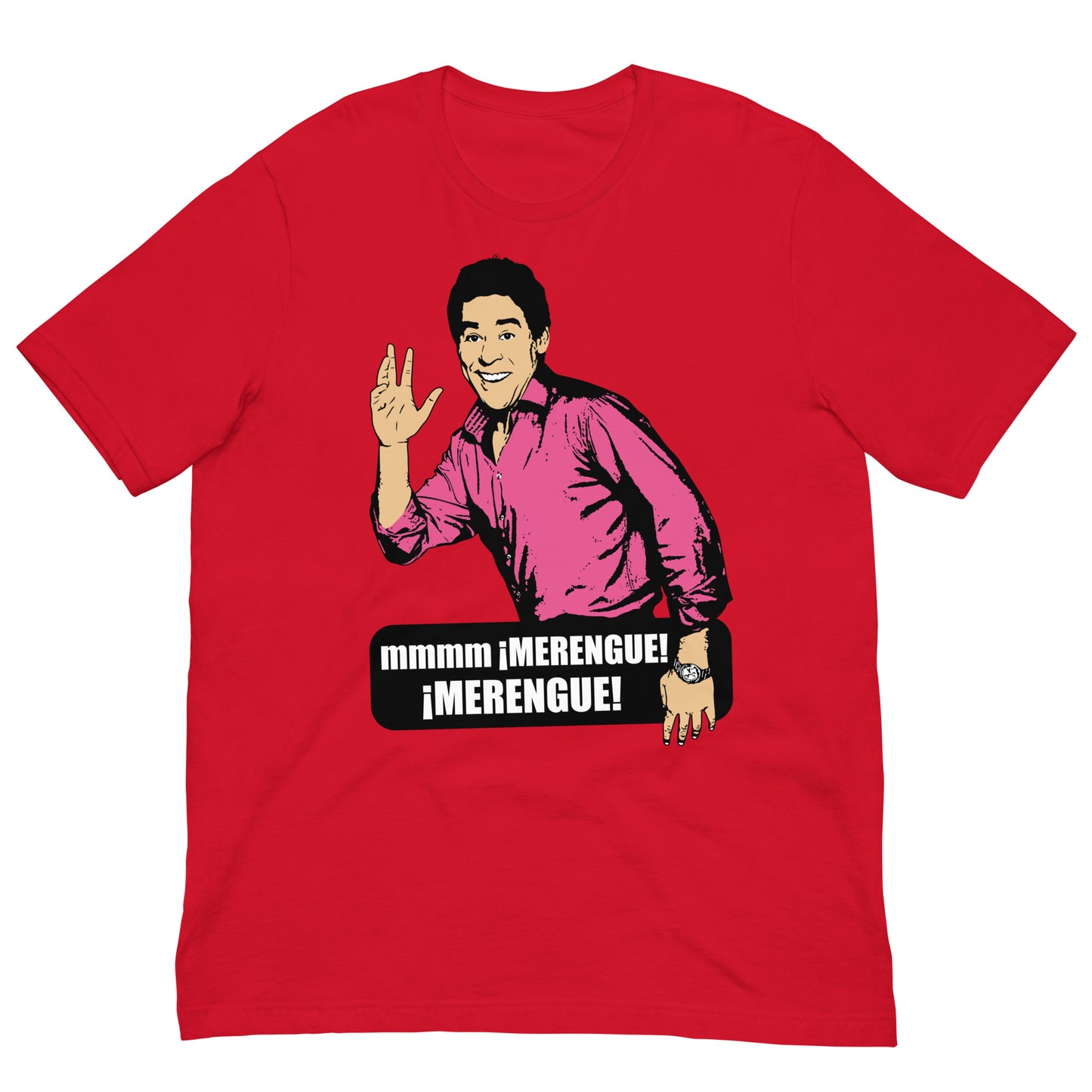 camiseta merengue merengue de amador de la que se avecina en color rojo