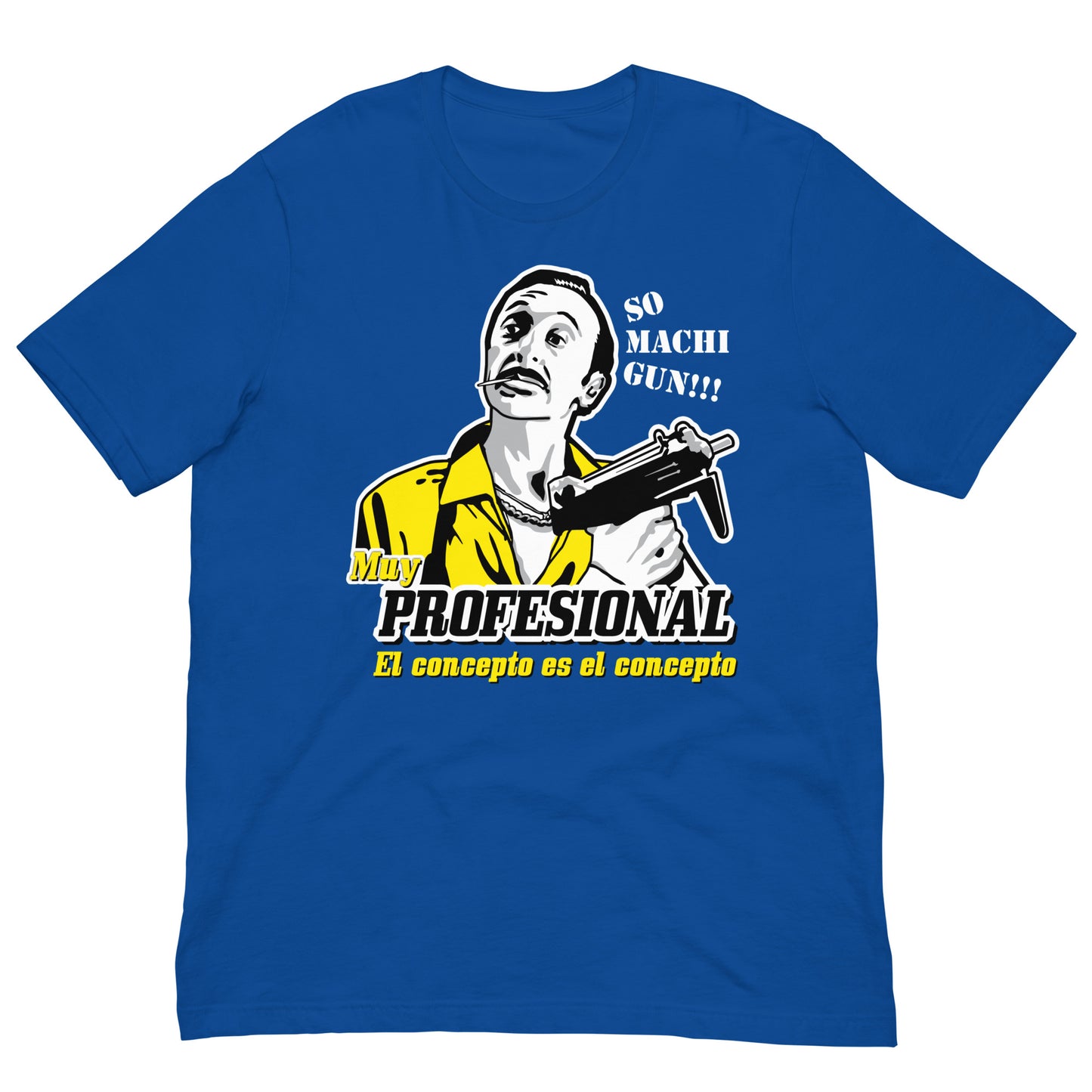 camiseta muy profesional airbag pazos en color azul royal