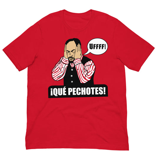 camiseta que pechotes de antonio recio de la que se avecina en color rojo