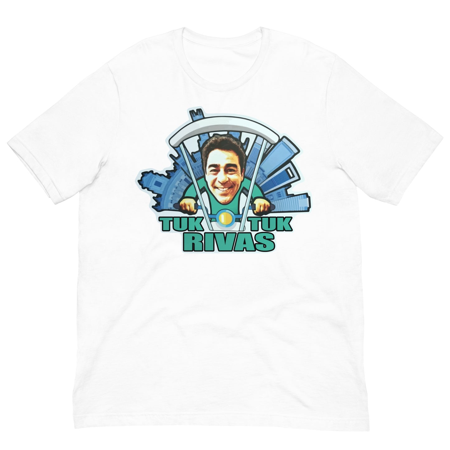camiseta tuk tuk rivas amador la que se avecina en color blanco