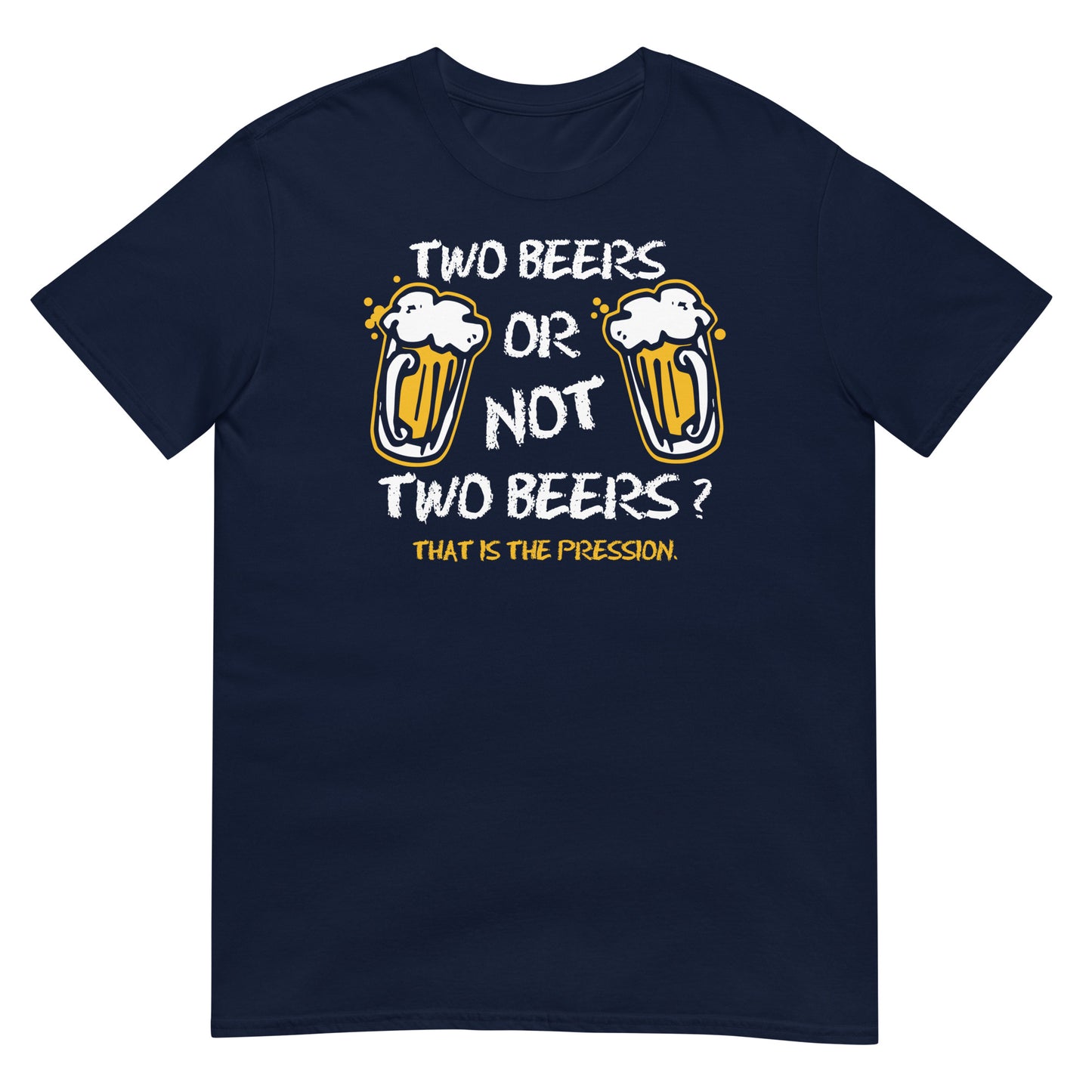 camiseta two beers or not two beers cerveza hamlet en color azul marino