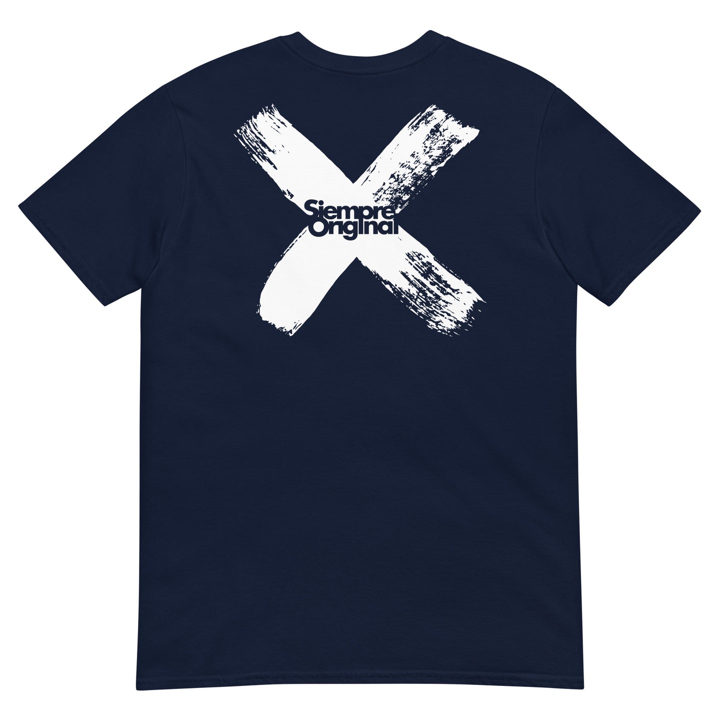 camiseta x espalda azul marino