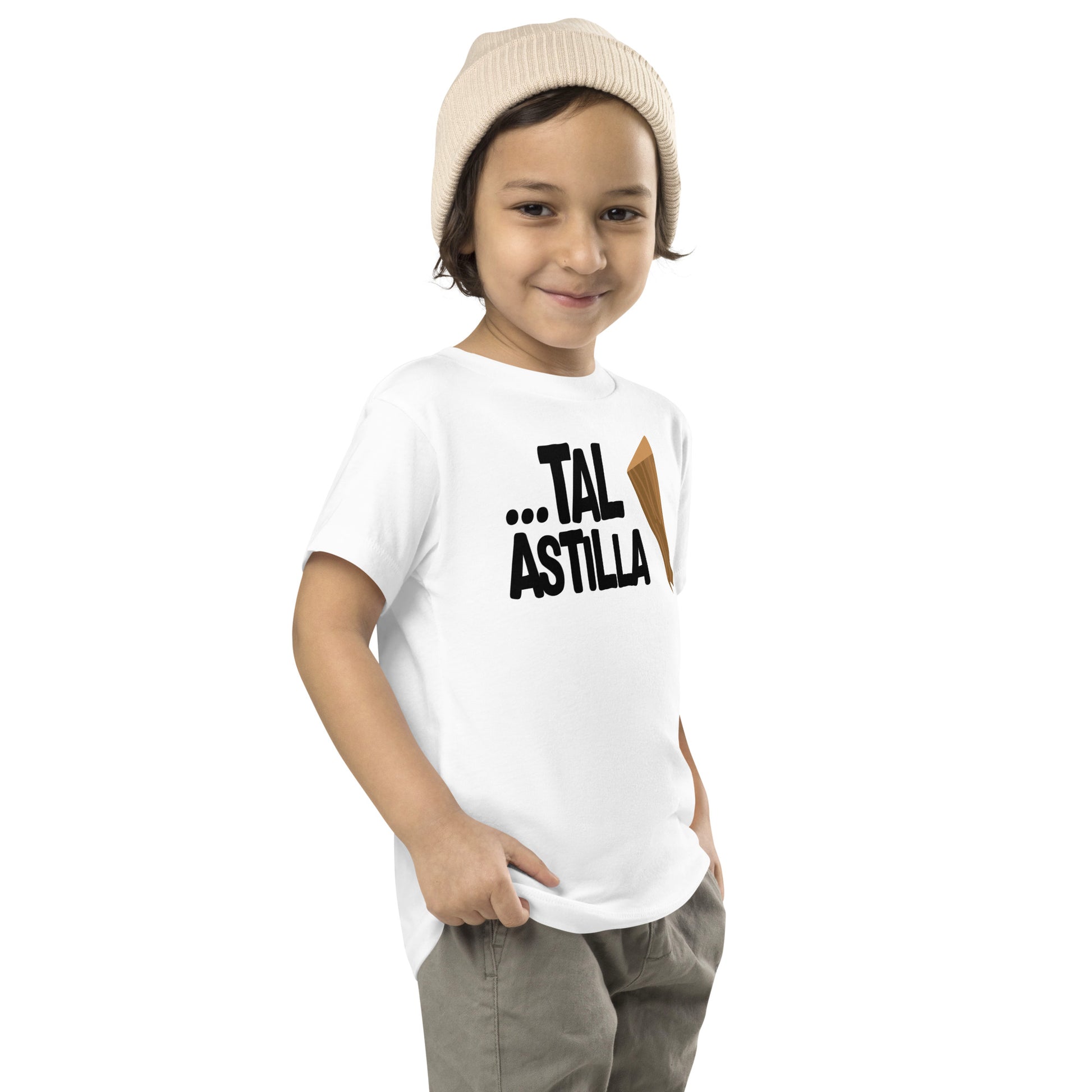 Camiseta de Niño Tal Astilla. Color Blanco.
