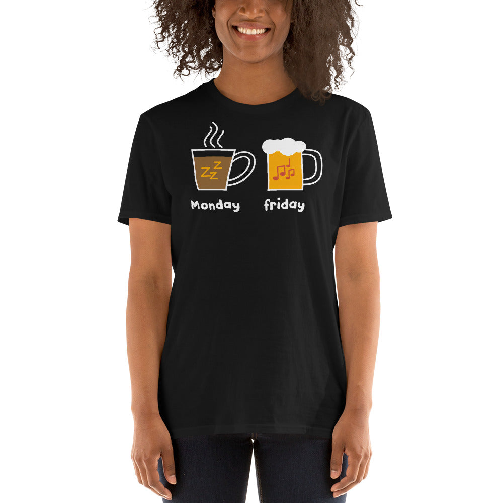 Camiseta Lunes Café Viernes Cerveza