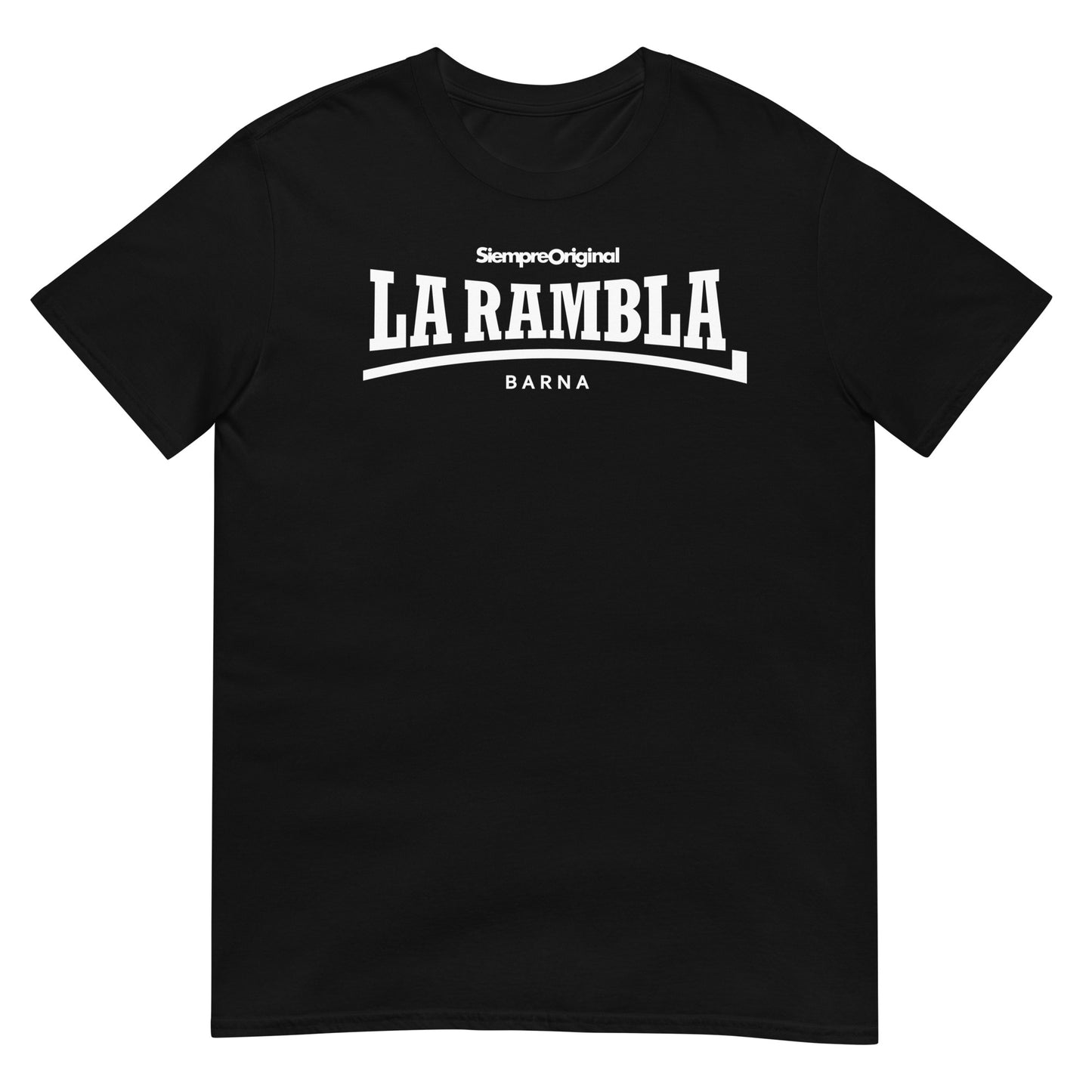 Camiseta de La Rambla - Barcelona. Color Negro.