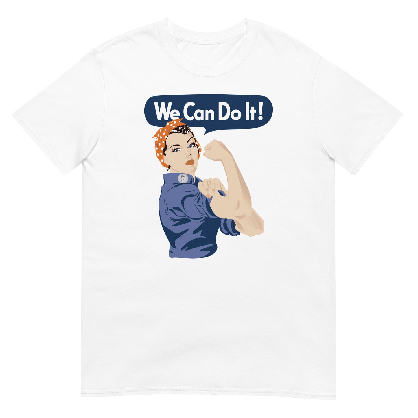 Camiseta feminista We Can Do It - Podemos Hacerlo. Color Blanco.