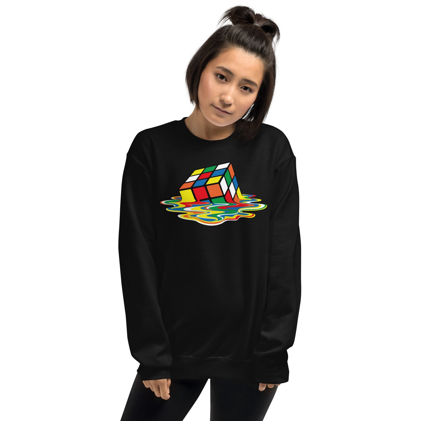Sudadera Cubo De Rubik Derretido