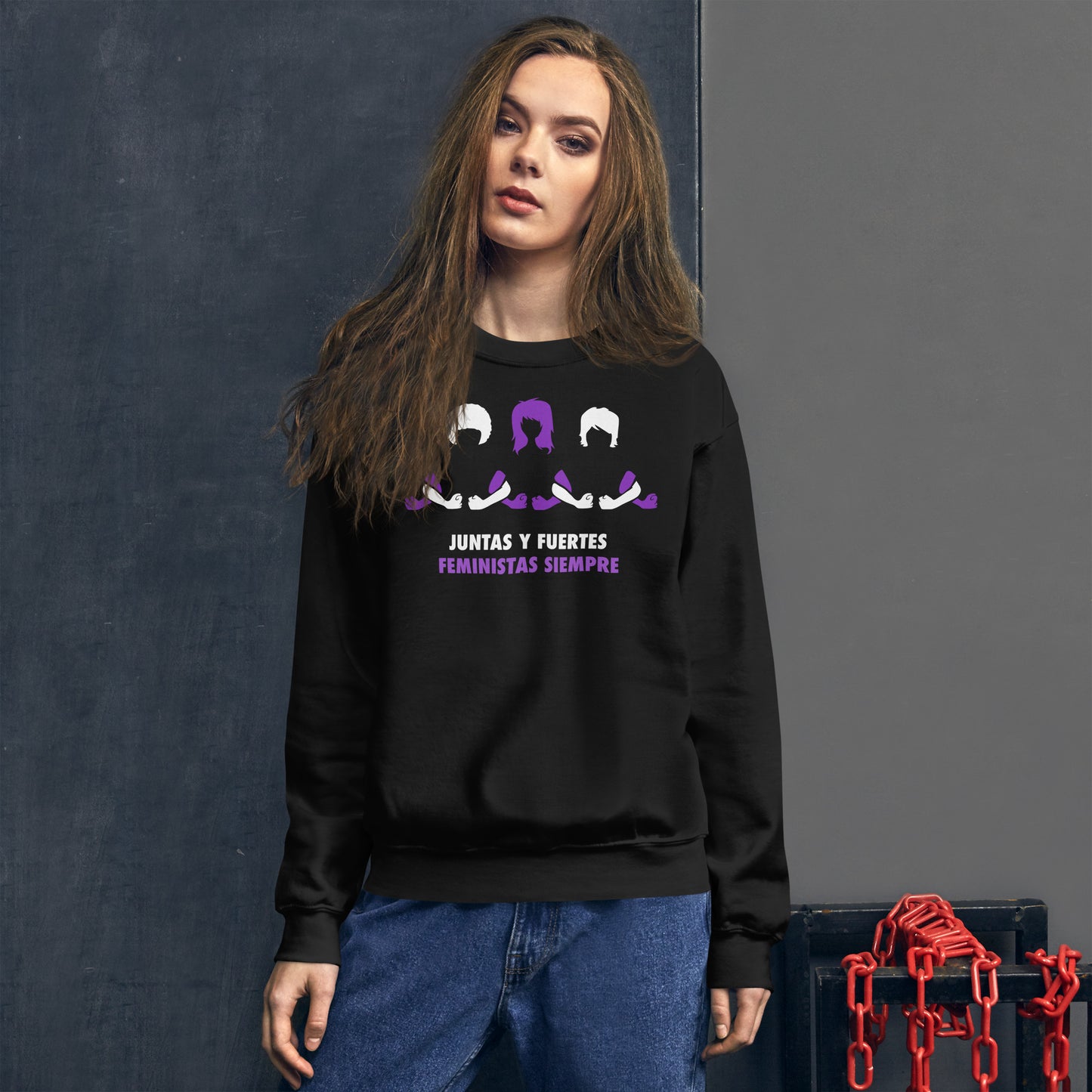 Sudadera Juntas y Fuertes Feministas Siempre