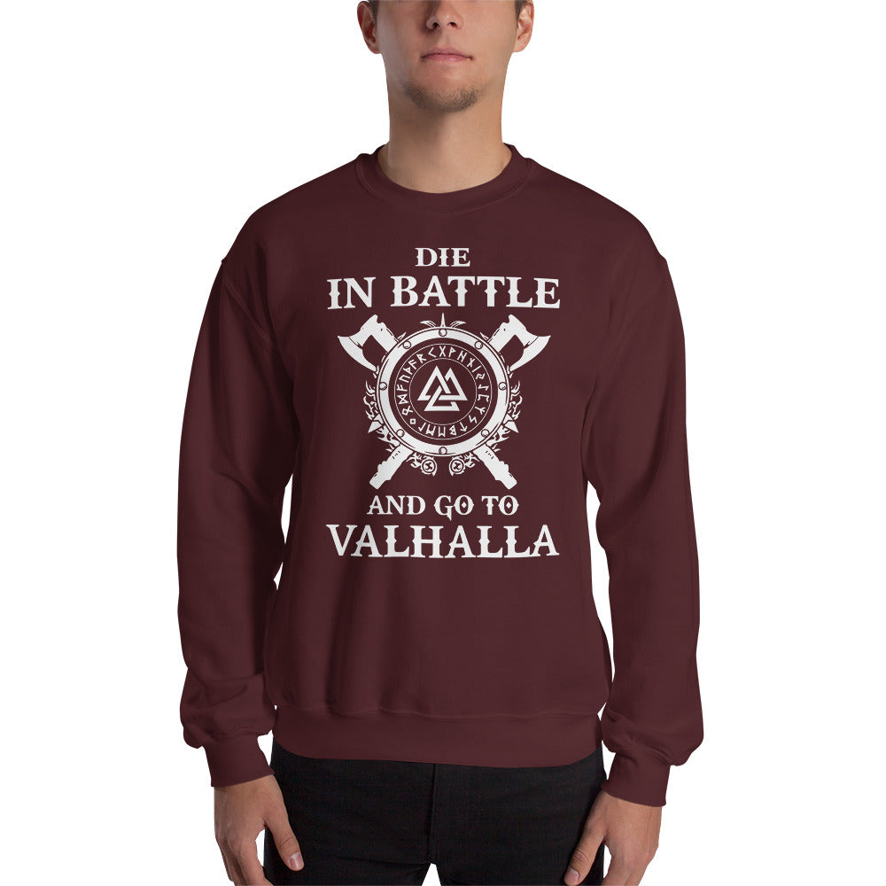 Sudadera Die in Battle and go to Valhalla