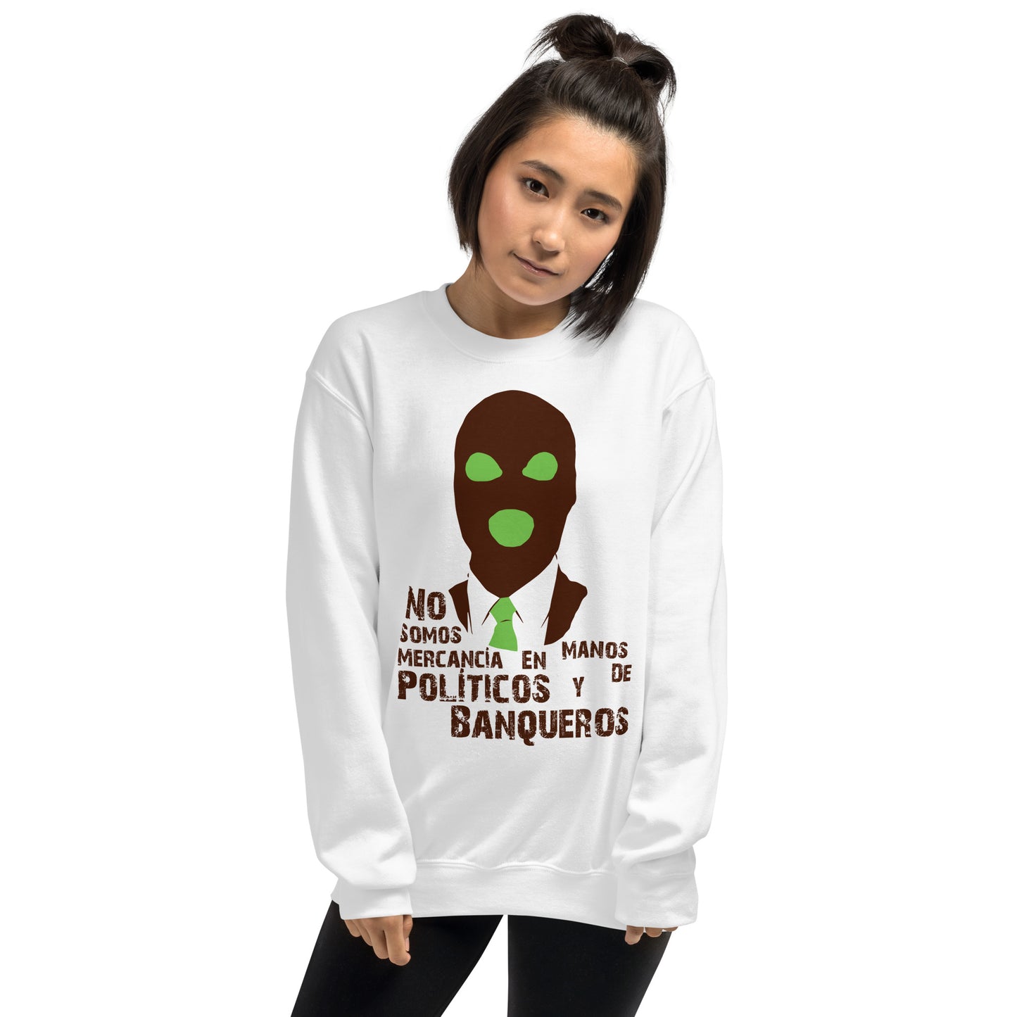 Sudadera No somos Mercancía en Manos de Políticos y Banqueros