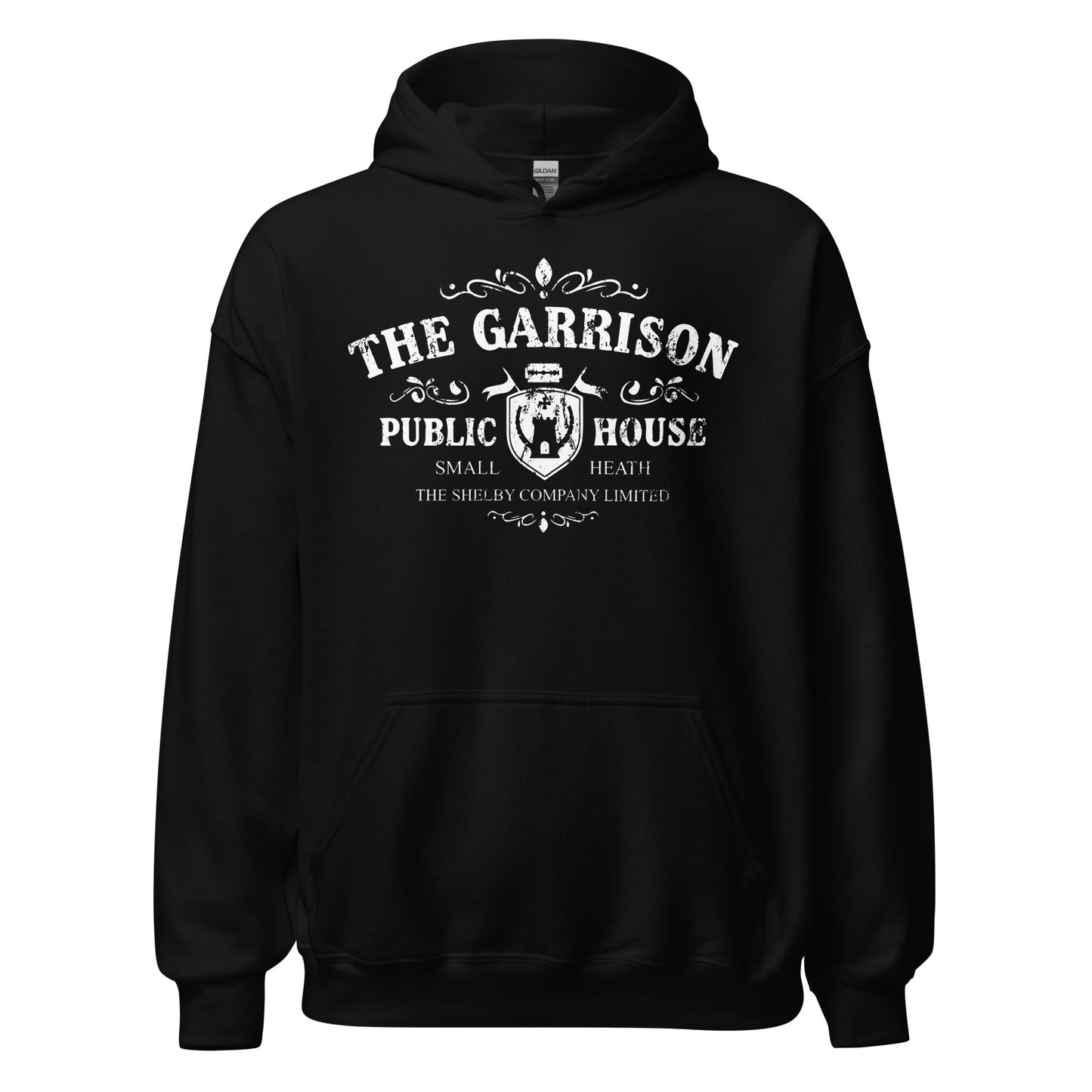 sudadera con capucha de the garrison pub de peaky blinders en color negro